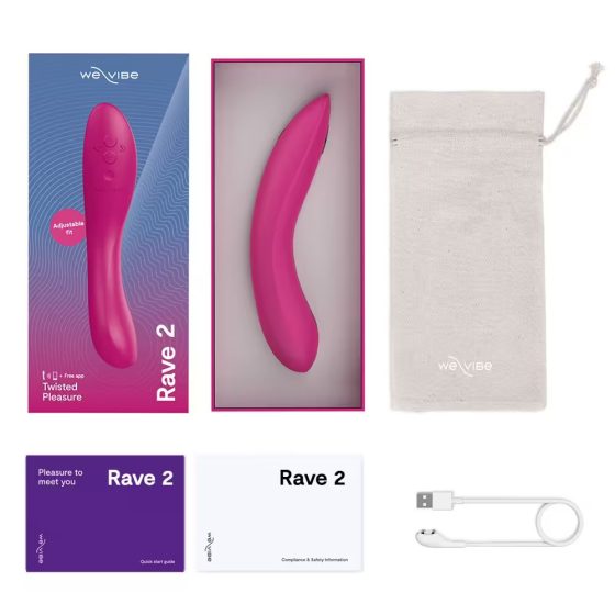 We-Vibe Rave 2. okos, kétmotoros G-Pont vibrátor (lila) (APP-os)