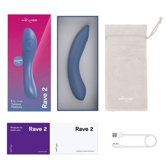 We-Vibe Rave 2. okos, kétmotoros G-Pont vibrátor (kék) (APP-os)