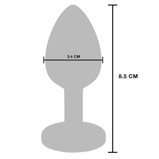 Buttocks The Glider vibrációs fém anál dildó, akkumulátorral (M méret  - 8,5 cm)
