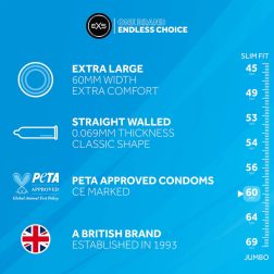 EXS Magnum Large nagy méretű óvszer (60 mm) (100 db)