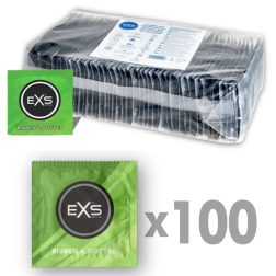   EXS Ribbed & Dotted redőzött, rücskös felületű óvszer (100 db)