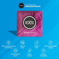 EXS Black Latex karcsusított, fekete óvszer (12 db)