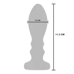   Buttocks The Slider vibrációs fém anál dildó, akkumulátorral (L méret  - 11,3 cm)