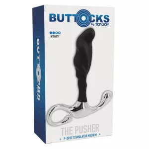 Buttocks – The Pusher fém prosztatadildó szilikonbevonatttal (M méret)