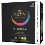  Skyn Selection+ 30+5 darab latexmentes óvszer, változatos tulajdonságokkal
