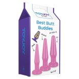   Toy Joy Best Butt Buddies háromdarabos fenékdugó szett (rózsaszín)