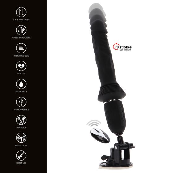 Toy Joy Magnum Opus Thruster Pro kézi szexgép, távirányítóval, tapadótalppal