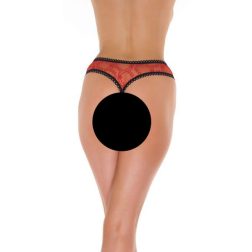 Amorable nyitott alsó, áttetsző csipkés anyagból (piros)