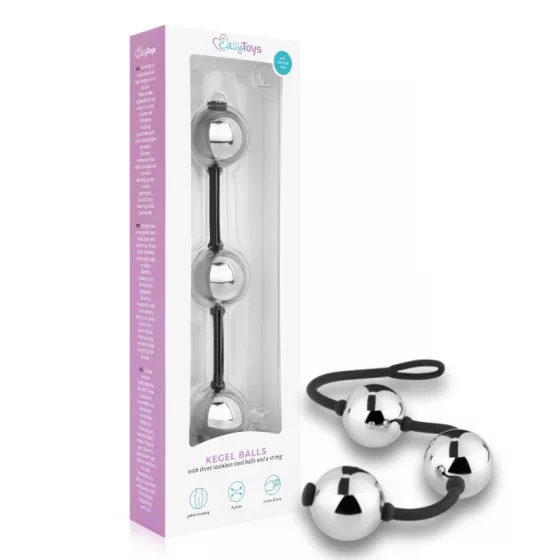 Easy Toys – három golyóból álló acél gésagolyószett szilikonpánton