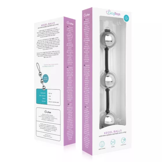 Easy Toys – három golyóból álló acél gésagolyószett szilikonpánton