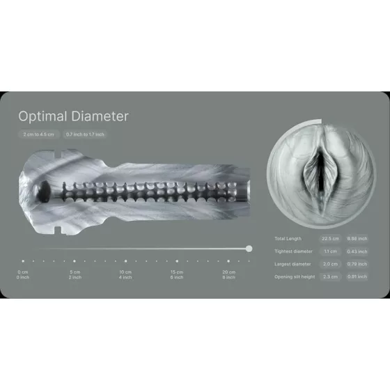 Kiiroo Feel Stroker extra szűk popsi maszturbátor (barna bőrszín, PowerBlow szívókészülék kompatibilis)