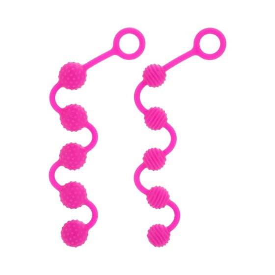 Toy Joy Silicone O Beads 2 db anál gyöngysor (rózsaszín)