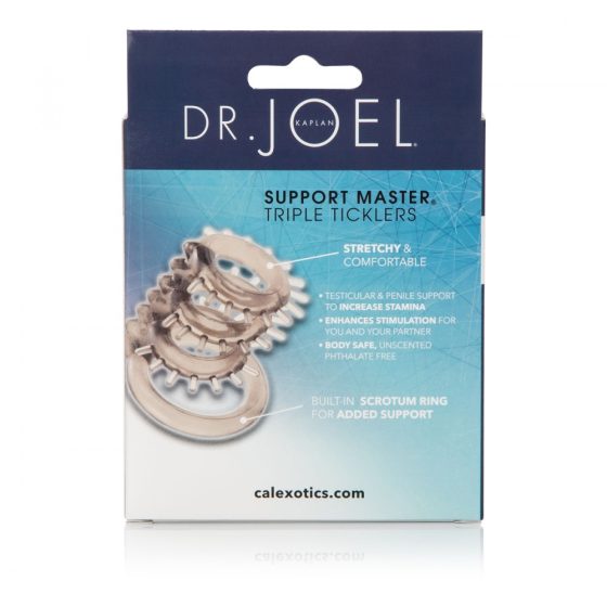Calexotics Dr. Joel Support Master háromtagú ágacskás péniszgyűrű és herepánt