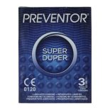   Preventor Super Duper redőzött, rücskös felületű óvszer (3 db) (Közeli lejárati idő)