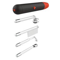   Taboom Luxury elektro stimuláló pálca (4 db üveg feltéttel) (fekete-piros)