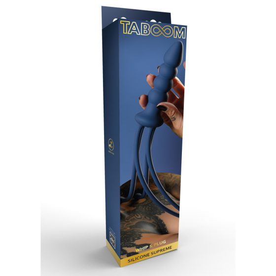 Taboom Silicone Supreme korbács, dildós nyéllel, szilikonból Taboom Silicone Supreme korbács, dildós nyéllel, szilikonból