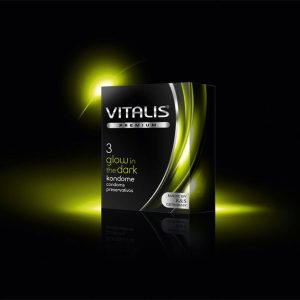 Vitalis Glow in the Dark 3 db fluoreszkáló óvszer