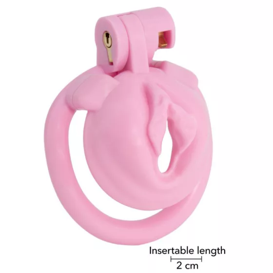 Hidden Desire – Sissy Trainer műanyag péniszlakat (pink, extra rövid)