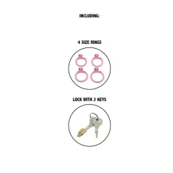   Hidden Desire – Sissy Trainer műanyag péniszlakat (pink, extra rövid)