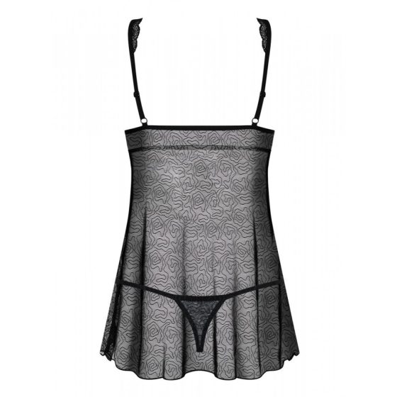 Obsessive 877-BAB-1 babydoll és alsó (fekete)