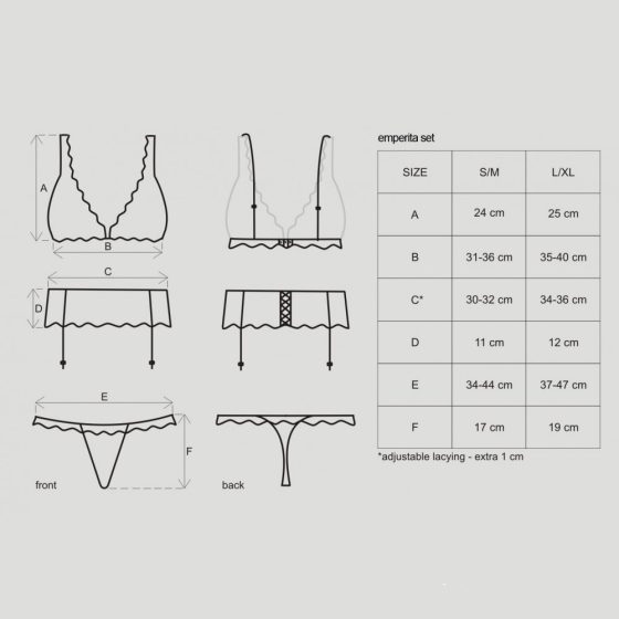 Obsessive Emperita három részes szett (lila)
