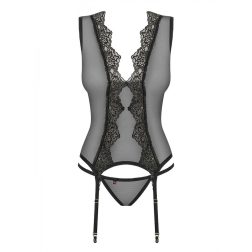 Obsessive Meshlove fűzős, harisnyatartós felső.