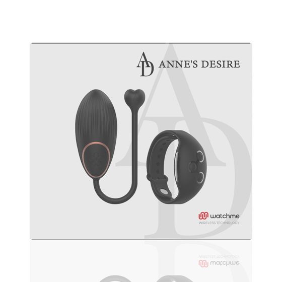 Anne's Desire vibrációs tojás, csuklópántos távirányítóval (fekete)