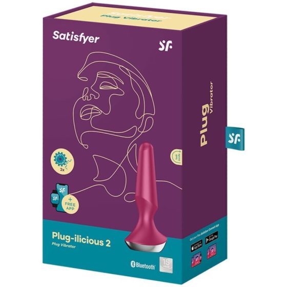 Satisfyer Plug-ilicious 2. anál vibrátor (piros) (APP-os).