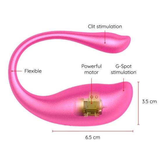 Oninder vibrációs tojás (pink) (APP-os).