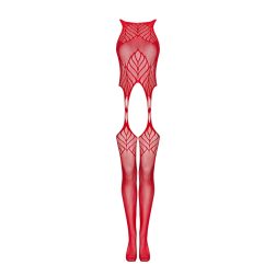 Obsessive N122 intim résznél nyitott testharisnya (piros)