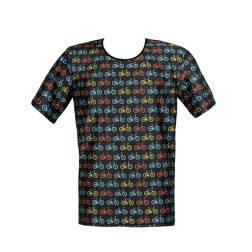 Anais Benito férfi t-shirt, kerékpáros mintával