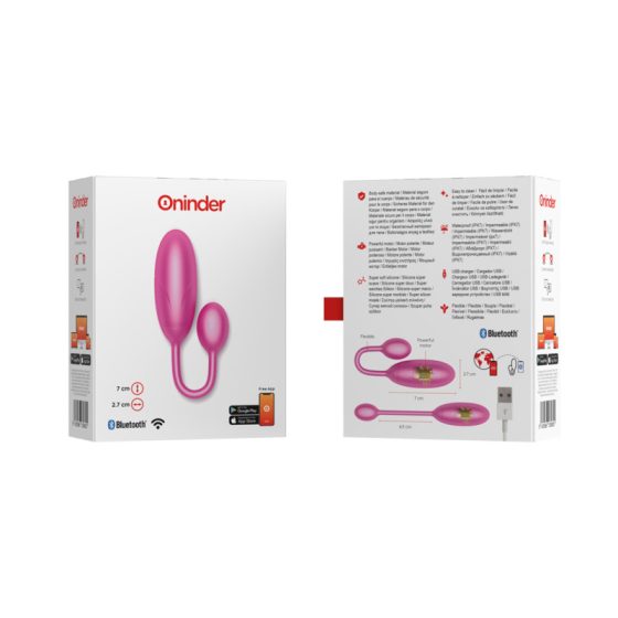 Oninder Denver vibrációs tojás (pink) (APP-os)
