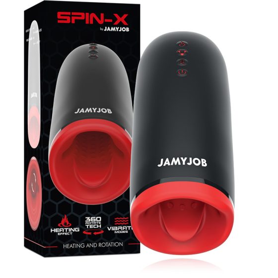 JamyJob Spin-X vibrációs maszturbátor, belül forgó gyöngysorral, melegítő hatással