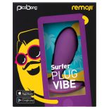Picobong Remoji Surfer Vibe análvibrátor (lila) (APP-os)