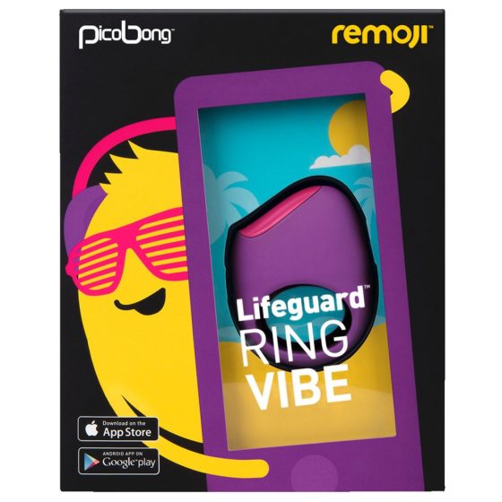Picobong Remoji Lifeguard vibrációs péniszgyűrű (lila) (APP-os)