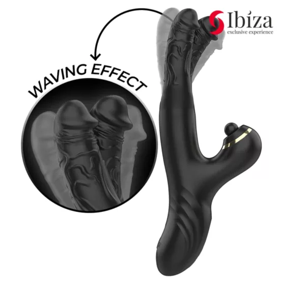 Ibiza – Two Dragons vibrátor két stimuláló ággal és klisztoriszgolyóval