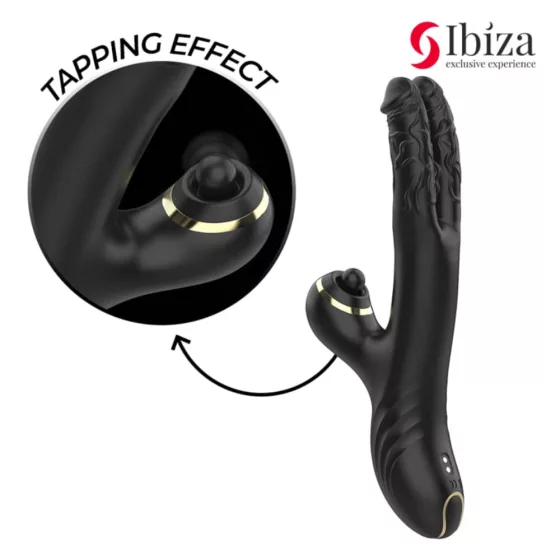 Ibiza – Two Dragons vibrátor két stimuláló ággal és klisztoriszgolyóval