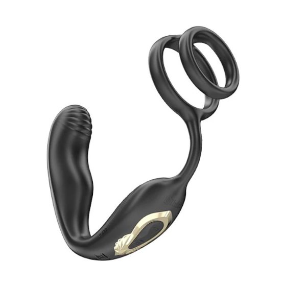 Ibiza forgófejes prosztatavibrátor, here és péniszgyűrűvel, távirányítóval