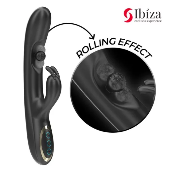 Ibiza – Rolling Ball Rabbit klitoriszágas vibrátor G-pont stimuláló forgógolyóval