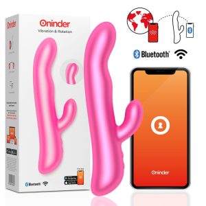 Oninder klitoriszágas vibrátor, rotációval (pink) (APP-os)