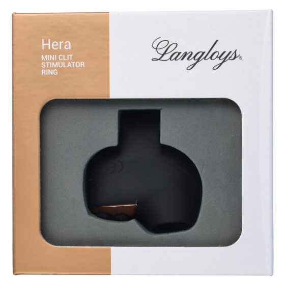Langloys Hera ujjra húzható léghullámos csiklóizgató (fekete)