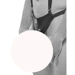   King Cock 10" felcsatolható dildó, vállpántos hámmal (világos bőrszín)