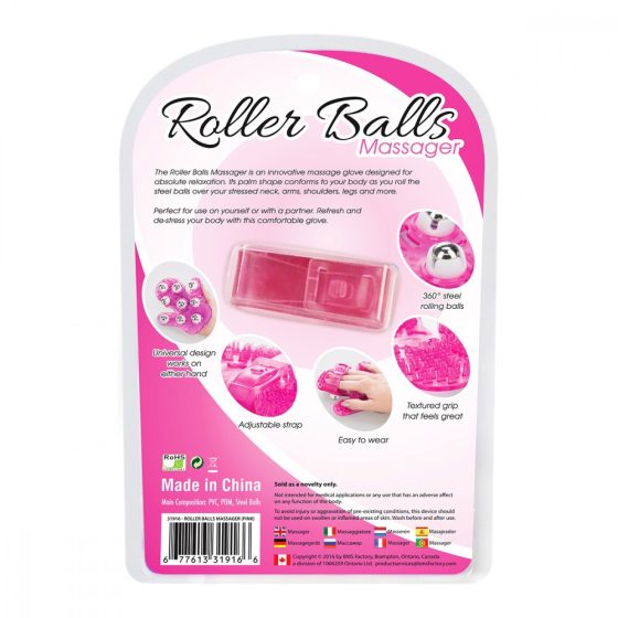 Roller Balls kézre húzható masszírozó (rózsaszín)