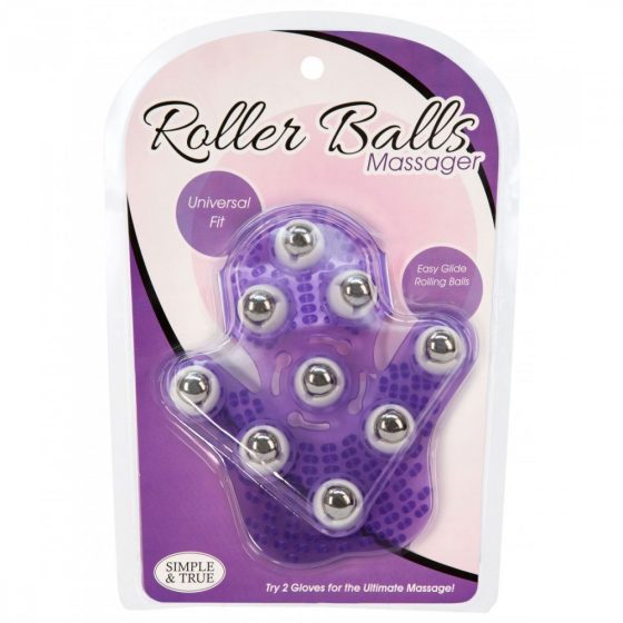 Roller Balls kézre húzható masszírozó (lila)