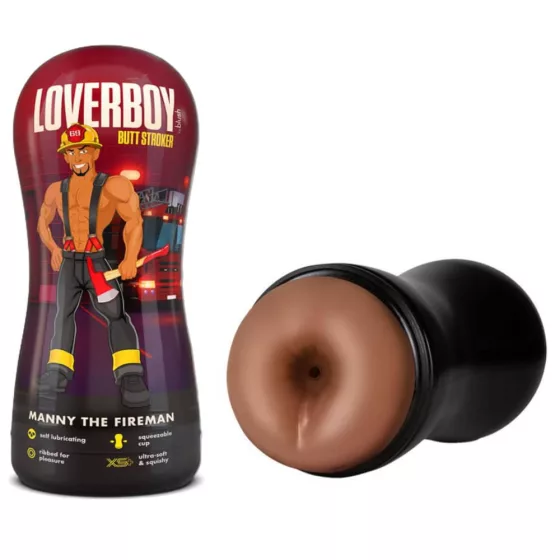 Loverboy - Manny The Fireman férfi popsi maszturbátor (barna bőrszín)