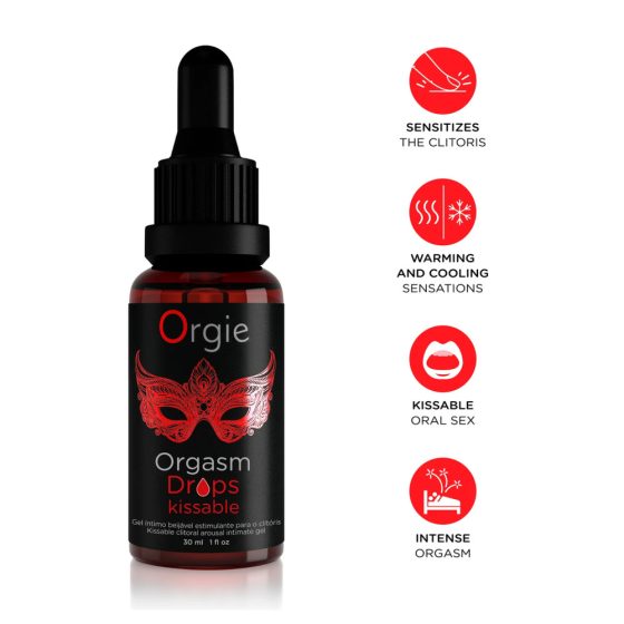 Orgie Orgasm Drops Kissable stimuláló gél hölgyeknek (30 ml)