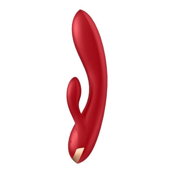 Satisfyer Double Flex klitoriszágas vibrátor (piros) (APP-os)