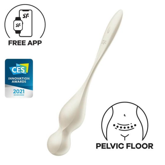 Satisfyer Love Birds 1 vibrációs gésagolyó páros (fehér) (APP-os)