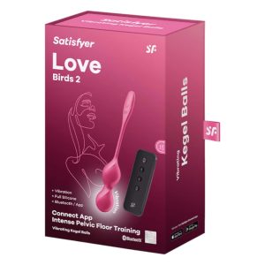 Satisfyer Love Birds 2 vibrációs gésagolyó páros, távirányítóval (pink) (APP-os)