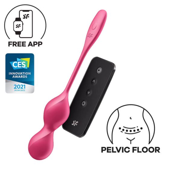 Satisfyer Love Birds 2 vibrációs gésagolyó páros, távirányítóval (pink) (APP-os)